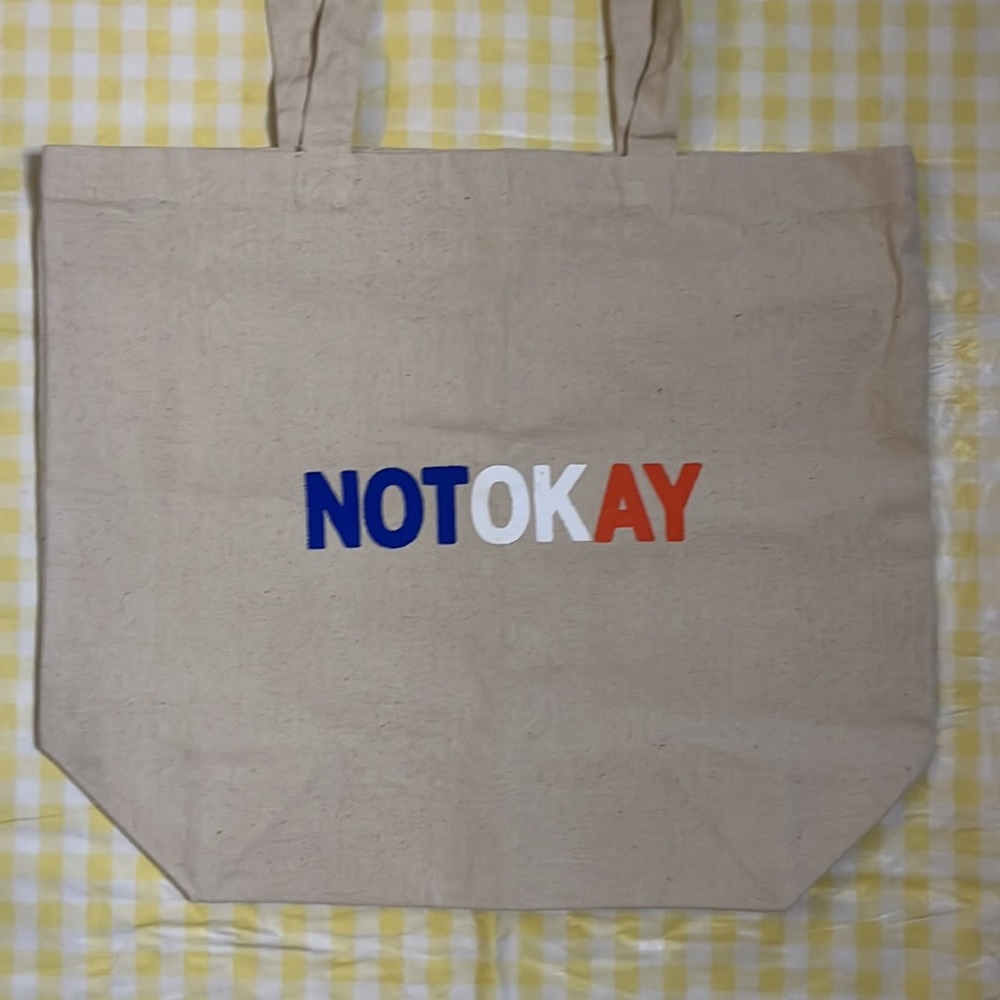 NotOkay Pop-up Event Merch (Reusable Tote & Reflective Stickers)